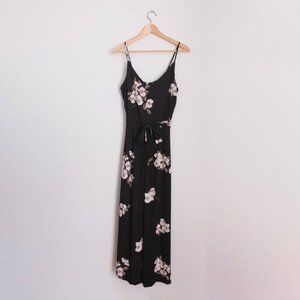 Floral wide-leg jumpsuit petite length
